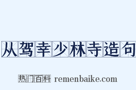 从驾幸少林寺造句是什么意思的图片
